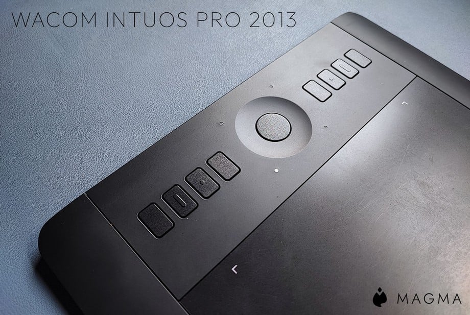 Above view of the Wacom Intous Pro Medium drawing tablet.